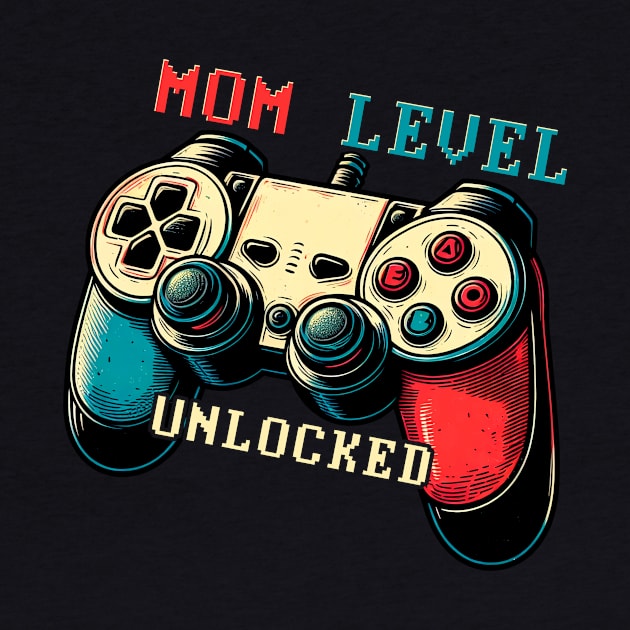 Funny New Mom Level Unlocked Gaming Pregnancy Announcement by ArtbyJester